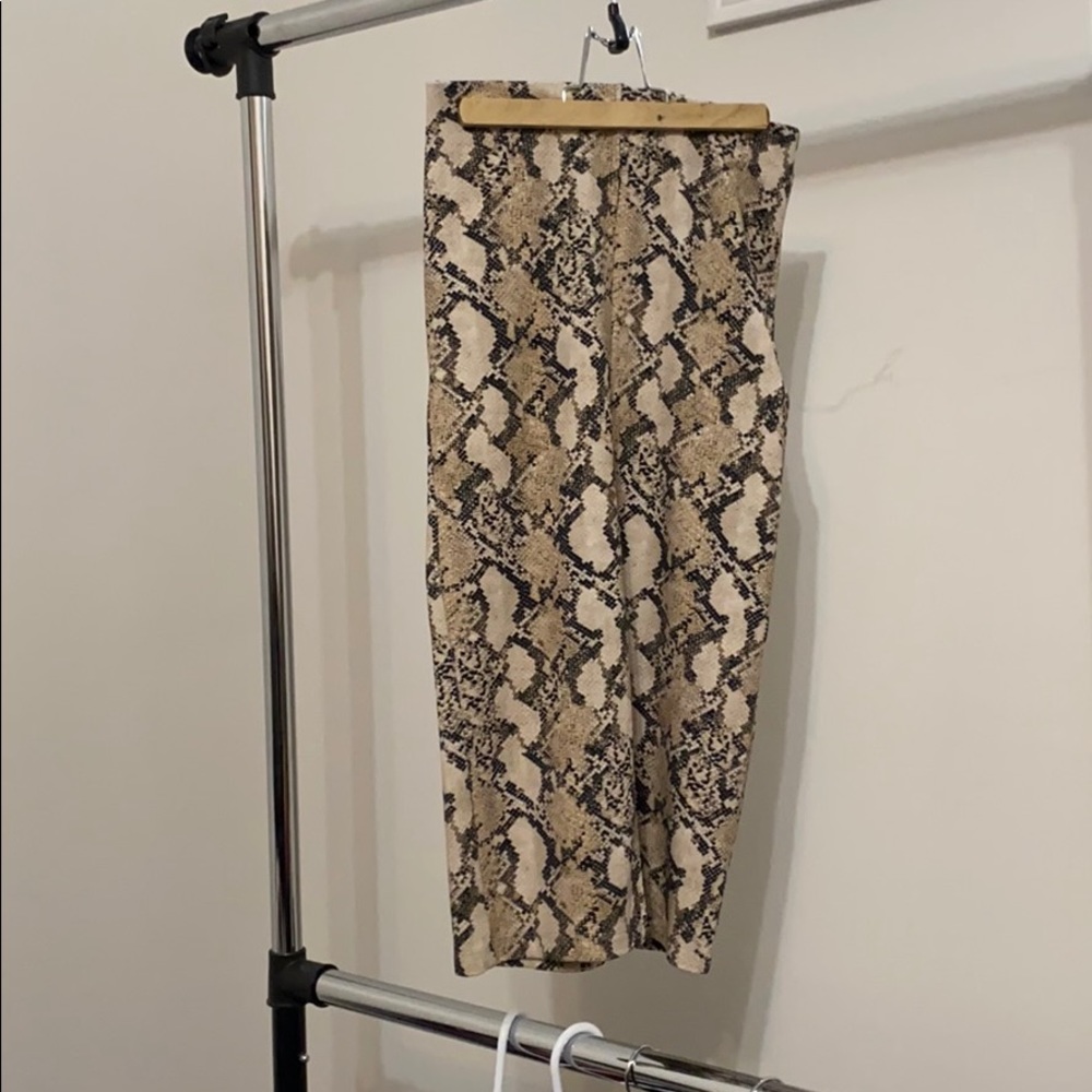 H&M | Snake Print Midi Skirt